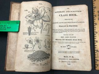 1826 Scientific Literary Astronomy John Prentiss Keene Nh Antique Leather Book