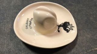 Calgary Stampede Cowboy Hat Ashtray Medalta Potteries Ltd 1940s - 50s Vintage Rare