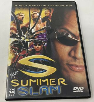 Wwf Summerslam 2000 (dvd,  2000) Wwe Rare Rock Hhh Kurt Angle Undertaker Kane