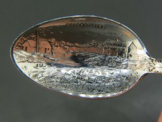Gorham Chicago Sterling Souvenir Spoon Elaborate 1890 