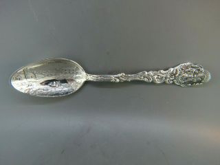 Gorham Chicago Sterling Souvenir Spoon Elaborate 1890 ' s 2