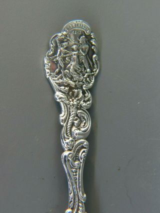 Gorham Chicago Sterling Souvenir Spoon Elaborate 1890 ' s 3