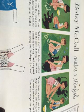 1955 VINTAGE BETSY MCCALL MAKES A STARFISH PAPER DOLLS UNCUT 2