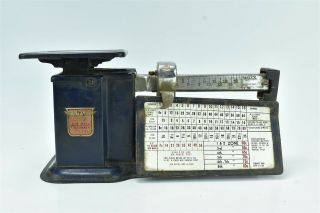 Antique 1958 Triner Air Mail Accuracy Postal Scale With Rate Chart 07807