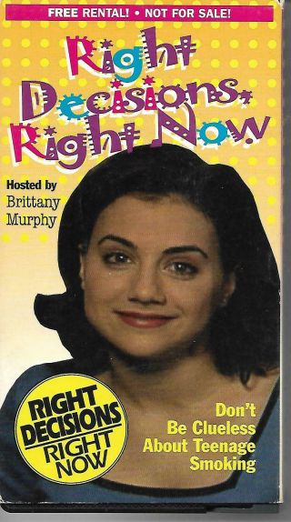 Right Decisions,  Right Now Hosted By Brittany Murphy Vhs Rare