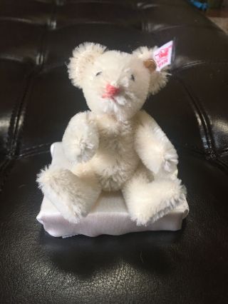 Steiff Teddy Bear White 4 " Miniature