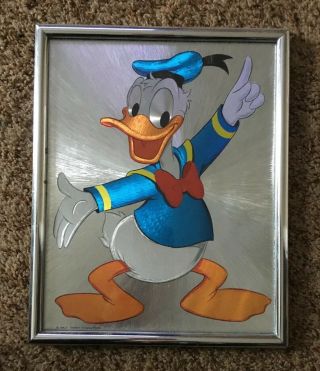 Rare Authentic Vintage Disney Donald Duck Foil Art Picture