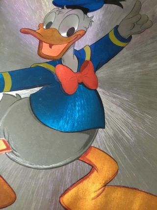 Rare Authentic Vintage Disney Donald Duck Foil Art Picture 2