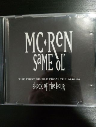 Rare Mc Ren Same Ol Shit Cd Single 1993 Ruthless Shock Of The Hour Nwa See