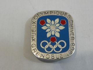 Winter Olympic Games 1968 Grenoble Enamel Pin/badge By Arthus Berthrand Rare