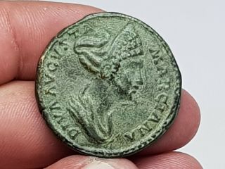 RARE ANCIENT ROMAN BRONZE COIN SESTERTIUS OF AGRIPPINA 22,  5 GR 32 MM 2
