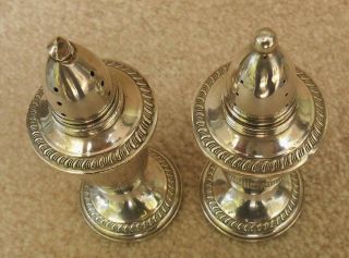 Crown STERLING SILVER Salt and Pepper Shakers With Glass Liners 3
