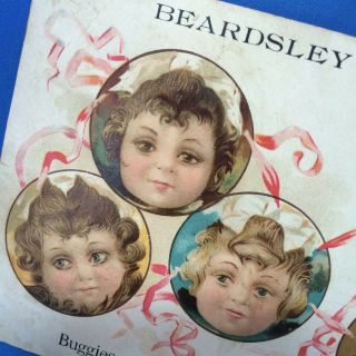 1880s Beardsley Buggy Victorian Trade Card Mansfield Ohio Antique Advertising