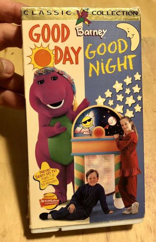 Barney - Good Day,  Good Night (vhs Tape,  1997) Rare