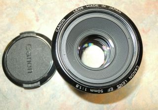 Canon Eos Ef 50mm 1:1.  8 Prime Lens Rare Metal Mount Af Mark 1 Mk I X - Sharp