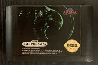 RARE Alien 3 (Sega Genesis 1993) Authentic Game Cartridge Box Boxed Aliens 3