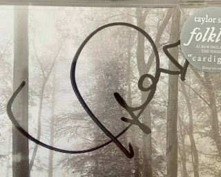 Taylor Swift SIGNED Folklore CD AUTOGRAPHED RARE SHIPS IMMEDIATELY 2