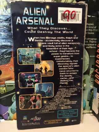 Vintage 1999 Alien Arsenal VHS - Full Moon - Action Xtreme HTF Rare Cult 2