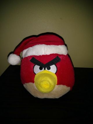 Rare Angry Birds Santa Hat Red Plush 6 " 2010