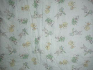 Vintage Baby LOONEY TUNES Fitted Crib Sheet 2000 Tweety Bugs Bunny Sylvester 3