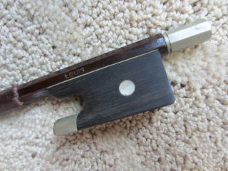 Antique Early 20th Century Louis (bazin) Violin Bow W Ebony & Mother Of Pearl