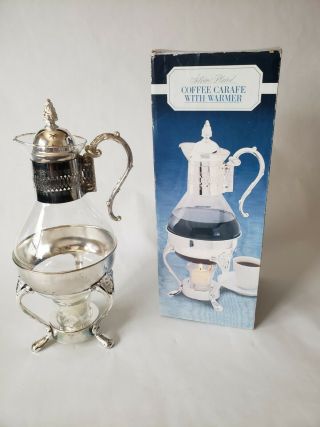 Silver Plated Coffee Carafe With Warmer