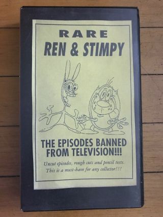 Rare Ren And Stimpy Vhs Episodes Banned From Tv Uncut Nickelodeon As Blank