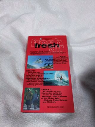 Fresh Air Surf VHS Surfing Tony Roberts OOP Rare 2