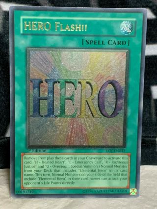 Yugioh Hero Flash Eoj - En042 1st Edition Ultimate Rare Near