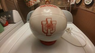 RARE Old Vintage Indiana University Hoosiers Basketball Electric Table Lamp IU 3