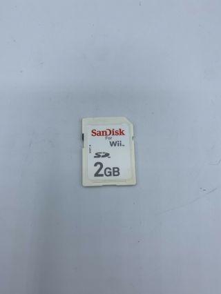 2 Gb Official Nintendo Wii Sd Memory Card Oem Sandisk Gaming Camera Rare