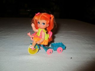 Vintage Mattel Liddle Kiddle Tracy Trikediddle Skediddle Doll Trike Skediddler