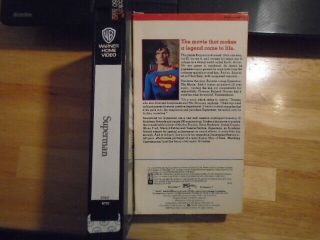 RARE OOP Superman VHS film 1978 DC Comics Christopher Reeves Marlon Brando ZOD 2