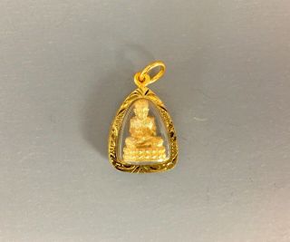 Lp Thuad Buddha Thai Amulet Buddha Monk Pendant Powerful Magic Protection Wealth