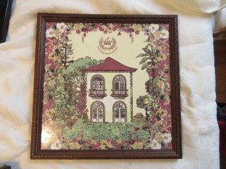 Vintage Framed 10 Inch Tile Gran Hotel Bahia Del Duque