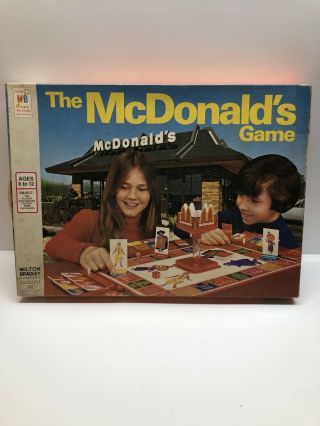 Rare 1975 - The Mcdonald’s Board Game By Milton Bradley Complete