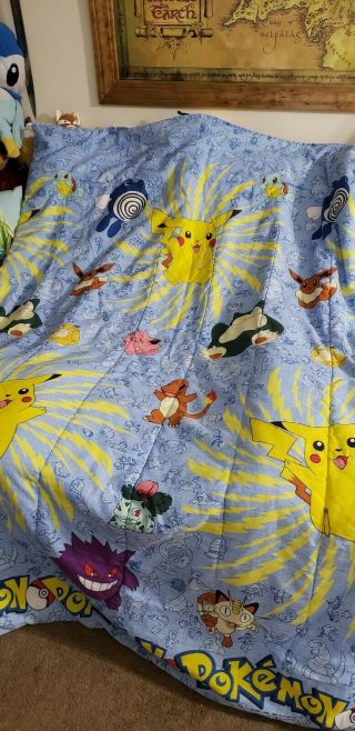 Rare Vtg 1995 1996 1998 Nintendo Pokemon Twin Comforter
