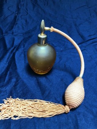 Mid Century Vintage Perfume Bottle With Atomizer With Tassel