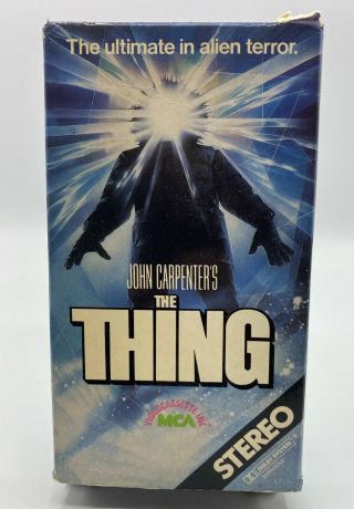 The Thing 1982 Vhs John Carpenter Sci Fi Horror Rare Stereo Check Pictures