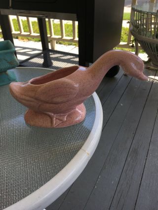 Rare Red Wing Pottery Pink Duck Planter Number 439