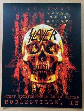 Slayer Rare Noblesville,  In Final Tour Poster