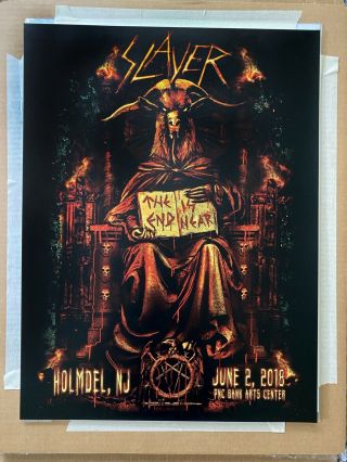 Slayer Rare Holmdel,  Nj Final Tour Poster