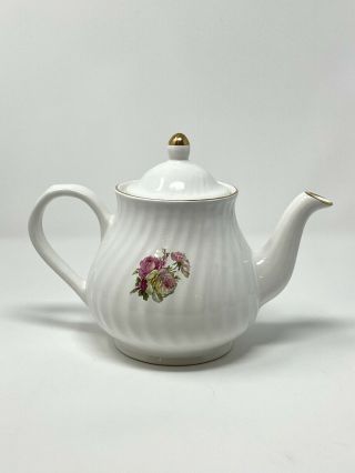 arthur wood son staffordshire england teapot 6412 Rose Floral Porcelain Antique 2
