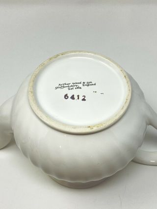 arthur wood son staffordshire england teapot 6412 Rose Floral Porcelain Antique 3