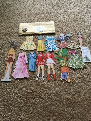 Mary Hartline Circus Magic Doll Cut - Outs With Mailer &canada Dry Pinback