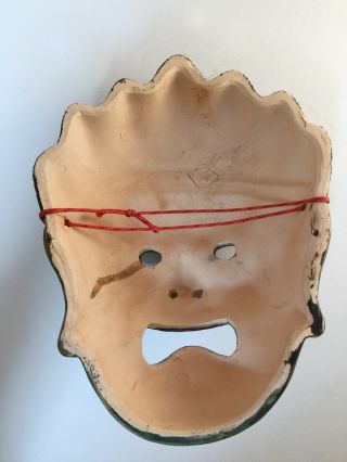 Japanese Antique Devil Omen Mask FUDO ceramic カ (b31) 2