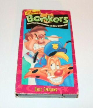 Bonkers: Basic Spraining Vhs Disney Rare Htf Kids Cartoon 1994 Tape