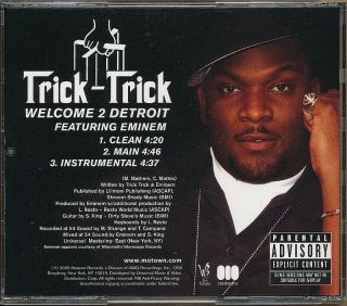 Trick Trick Feat.  Eminem Welcome 2 Detroit Rare Promo Cd Single 