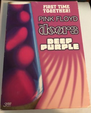Rare 3 Dvd Rock N Roll Box Set Pink Floyd The Doors Live 1968 Deep Purple 72/73