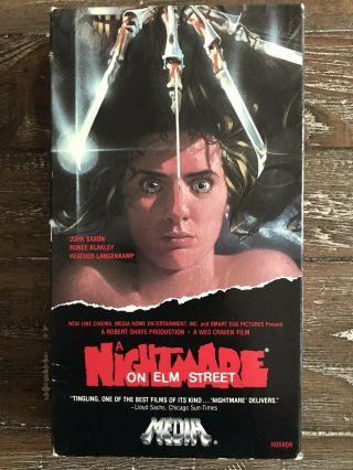 A Nightmare On Elm Street (1990) Rare Media Vhs Of The 1984 Horror Classic